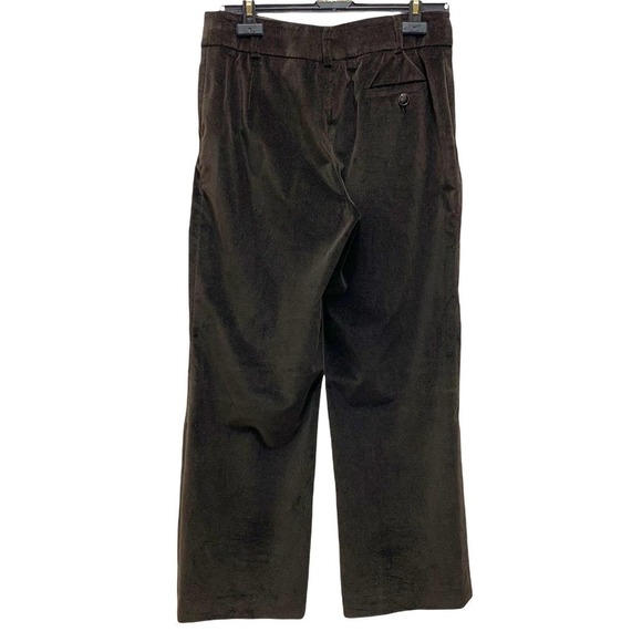 Armani Collezioni Brown Corduroy or Velvet Straight Leg Dress Pants, 6 - Picture 3 of 9